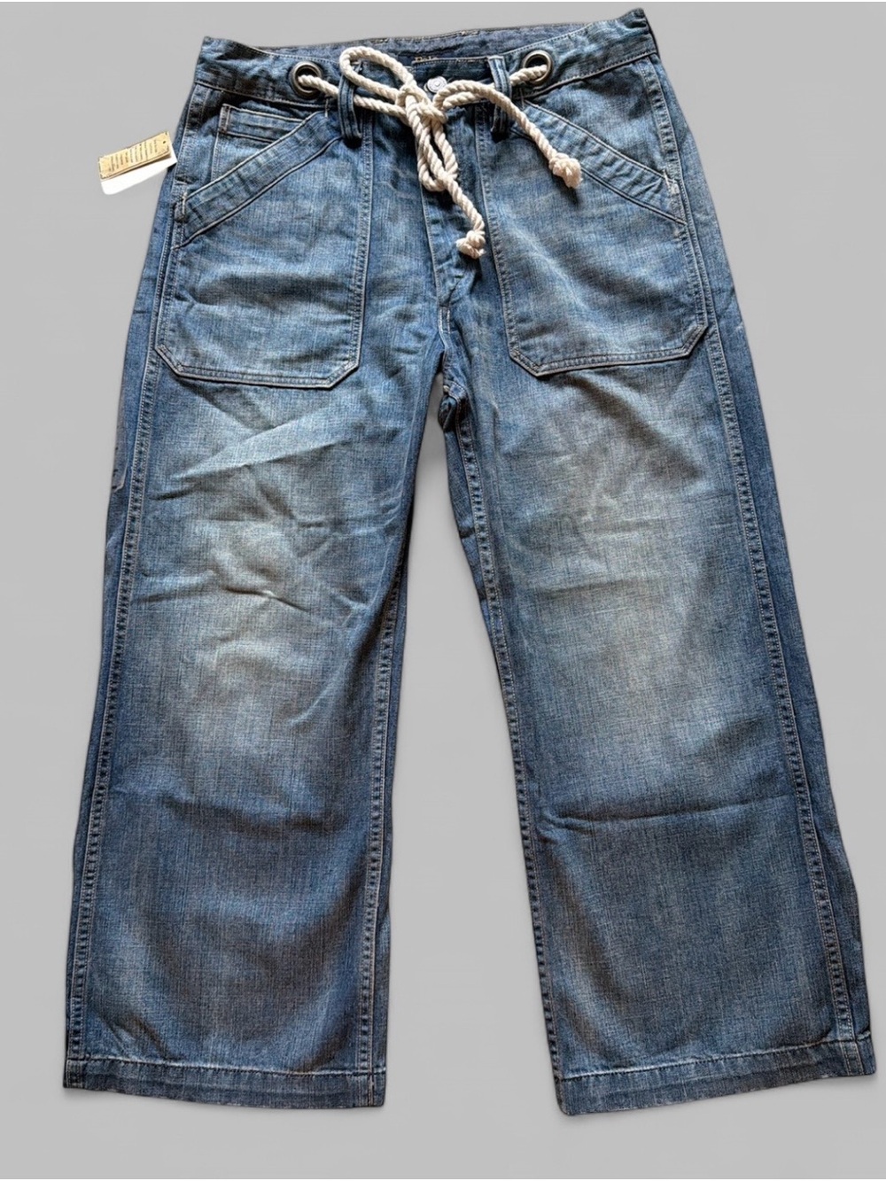 NWT Polo Ralph Lauren Wide
Leg Crop
Jeans - Size 29 and with Rope Drawstring